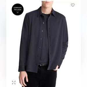 Vince Men’s Herringbone Classic Fit Button Down Shirt Sz L